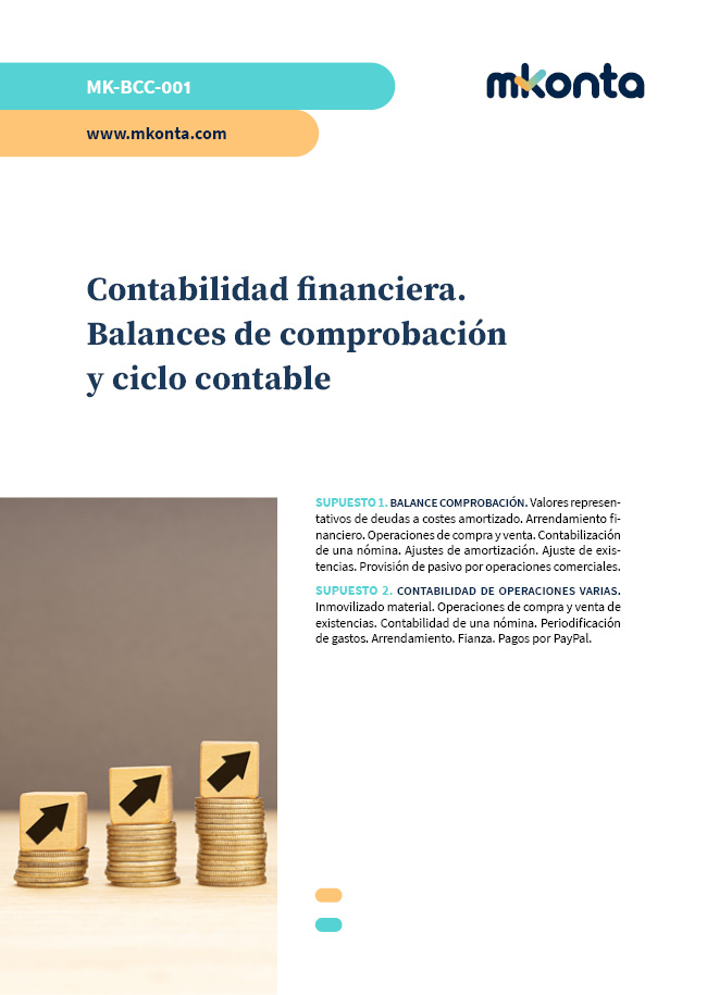 supuestos resueltos de contabilidad financiera, balances de comprobación y ciclo contable