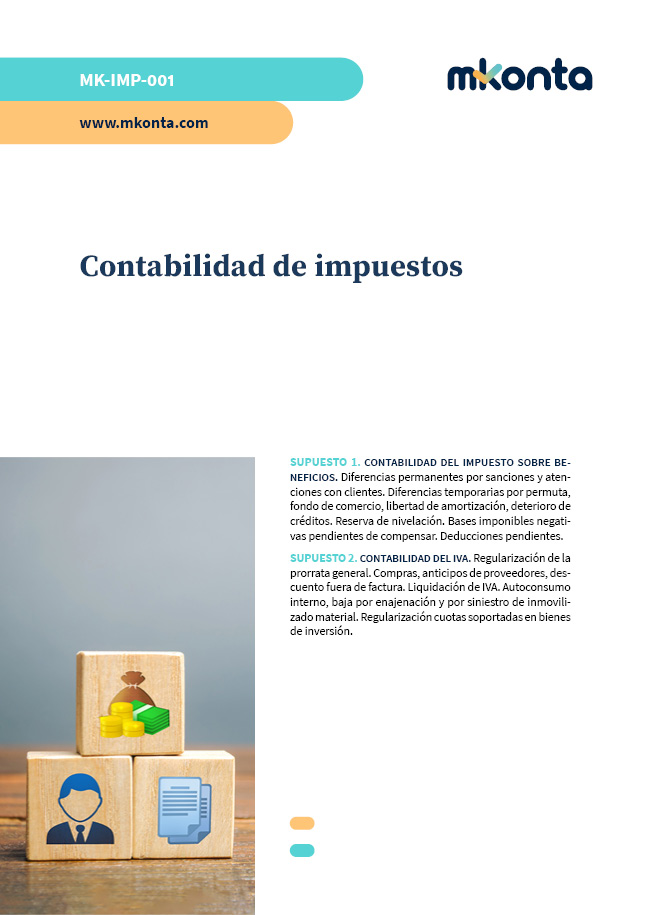 supuesto practico de contabilidad de impuestos para oposiciones